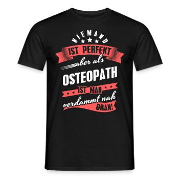 Niemand ist Perfekt Osteopath Kollegen Geschenk - Männer T-Shirt - Schwarz - Vorne - AI Model Male 178 light (178cm)