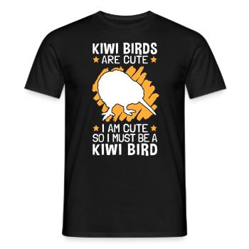 Kiwi Vogel sind süß also bin ich ein Kiwi Vogel - Männer T-Shirt - Schwarz - Vorne - AI Model Male 178 light (178cm)