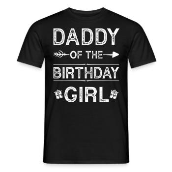 Daddy Of The Birthday Girl - Men's T-Shirt - black - Front - AI Model Male 178 light (178cm)