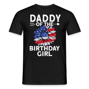 Daddy Of The Birthday Girl - Men's T-Shirt - black - Front - AI Model Male 178 light (178cm)