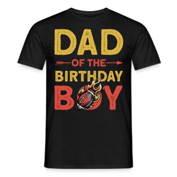 Papa du garçon d’anniversaire - T-shirt homme - noir - Devant - AI Model Male 178 light (178cm)