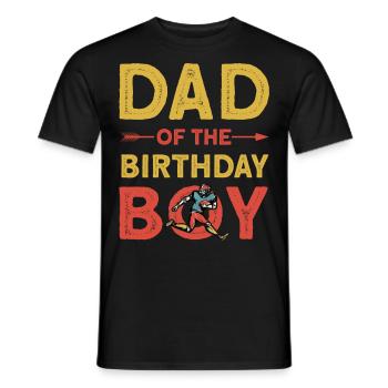 Papa du garçon d’anniversaire - T-shirt homme - noir - Devant - AI Model Male 178 light (178cm)