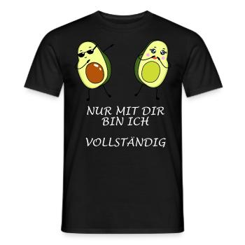 Nur mit dir, bin ich vollständig! - Männer T-Shirt - Schwarz - Vorne - AI Model Male 178 light (178cm)