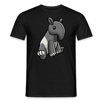 Tapir Kuscheltier Motiv - Männer T-Shirt - Schwarz - Vorne - AI Model Male 178 light (178cm)