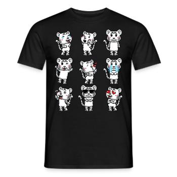 White Tiger Emoticon Bengal Tiger - Men's T-Shirt - black - Front - AI Model Male 178 light (178cm)