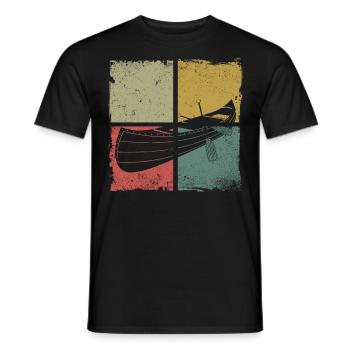 Canoe Canoeing Retro Vintage - Männer T-Shirt - Schwarz - Vorne - AI Model Male 178 light (178cm)