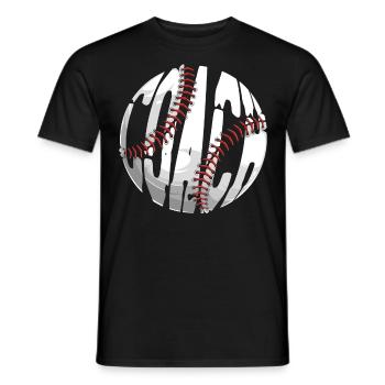 Baseball Fan Coach Vintage Coach - Männer T-Shirt - Schwarz - Vorne - AI Model Male 178 light (178cm)