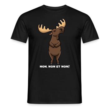 Orignal Cerf Élan Têtu Hommes Femmes - T-shirt homme - noir - Devant - AI Model Male 178 light (178cm)