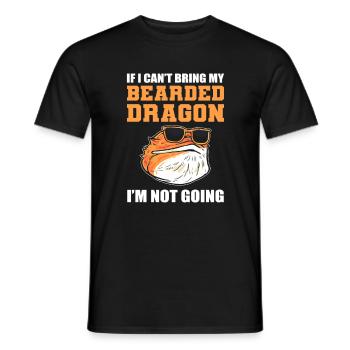 Bearded Dragon Iguana Terrarium Dwarf Bar - T-shirt homme - noir - Devant - AI Model Male 178 light (178cm)