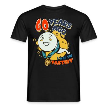 60 Years Ago I Was The Fastest 60. Geburtstag - Männer T-Shirt - Schwarz - Vorne - AI Model Male 178 light (178cm)