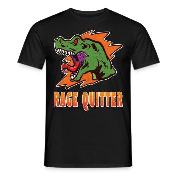 Gamer Rage Quit Dinosaurier - Männer T-Shirt - Schwarz - Vorne - AI Model Male 178 light (178cm)