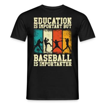 Fan de baseball Vintage Rétro - T-shirt homme - noir - Devant - AI Model Male 178 light (178cm)
