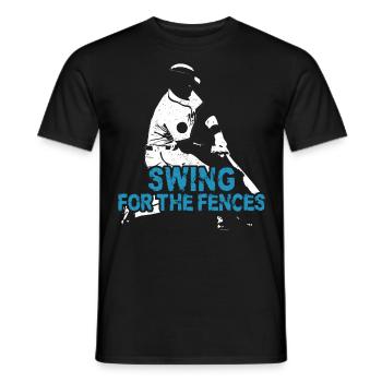 Baseball Fan Vintage Batter Swing - Männer T-Shirt - Schwarz - Vorne - AI Model Male 178 light (178cm)