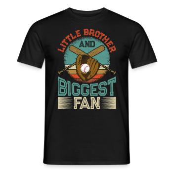 Baseball Fan Brother Vintage Retro - Männer T-Shirt - Schwarz - Vorne - AI Model Male 178 light (178cm)