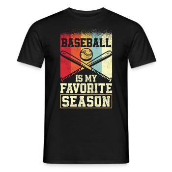 Fan de baseball Vintage Rétro - T-shirt homme - noir - Devant - AI Model Male 178 light (178cm)