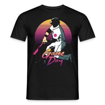 Baseball Fan Vintage Retro Batter - Männer T-Shirt - Schwarz - Vorne - AI Model Male 178 light (178cm)