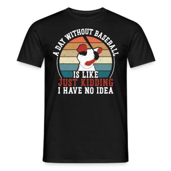 Baseball Fan Vintage Retro Batter - Männer T-Shirt - Schwarz - Vorne - AI Model Male 178 light (178cm)
