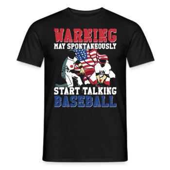 Baseball Fan Vintage American Flag - Männer T-Shirt - Schwarz - Vorne - AI Model Male 178 light (178cm)