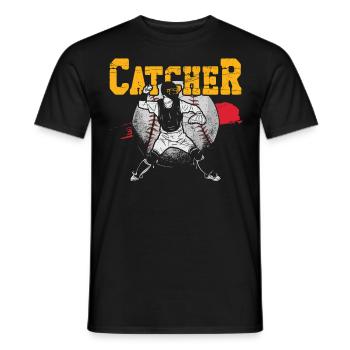 Baseball Fan Catcher Vintage - T-shirt homme - noir - Devant - AI Model Male 178 light (178cm)