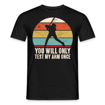 Baseball Fan Catcher Vintage Retro - Männer T-Shirt - Schwarz - Vorne - AI Model Male 178 light (178cm)