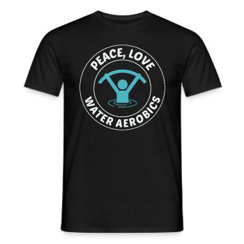 Water aerobics Aquatic fitness Aqua Exercise - Men's T-Shirt - black - Front - AI Model Male 178 light (178cm)