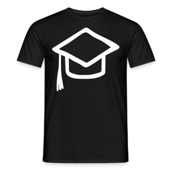 Graduation Hut - Männer T-Shirt - Schwarz - Vorne - AI Model Male 178 light (178cm)
