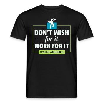 Water aerobics Aquatic fitness Aqua Exercise - Men's T-Shirt - black - Front - AI Model Male 178 light (178cm)