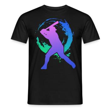 Baseball Fan Retro Vintage 80s 90s - Männer T-Shirt - Schwarz - Vorne - AI Model Male 178 light (178cm)