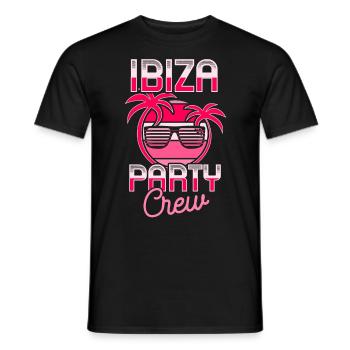 Ibiza Party Crew Spain Summer Holiday - Men's T-Shirt - black - Front - AI Model Male 178 light (178cm)