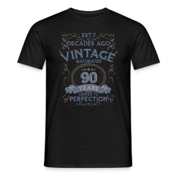 Vintage Legendary - Aged perfectly 90th birthday - Men's T-Shirt - black - Front - AI Model Male 178 light (178cm)