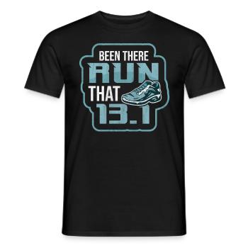13.1 Been There Run That - Coureur de semi-marathon - T-shirt homme - noir - Devant - AI Model Male 178 light (178cm)