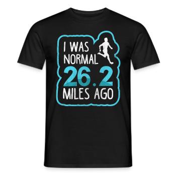 J’étais normal il y a 26,2 miles - Coureur de marathon complet - T-shirt homme - noir - Devant - AI Model Male 178 light (178cm)