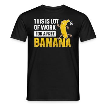 Beaucoup de travail pour les coureurs de marathon de banane gratuits - T-shirt homme - noir - Devant - AI Model Male 178 light (178cm)