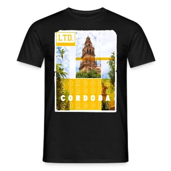 Cordoue Espagne Ville Skyline Vacances Amour - T-shirt homme - noir - Devant - AI Model Male 178 light (178cm)