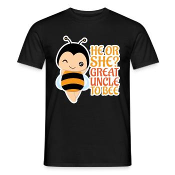 He Or She Great Uncle To Bee Great Uncle - Men's T-Shirt - black - Front - AI Model Male 178 light (178cm)