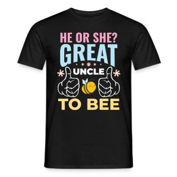He Or She Great Uncle To Bee Great Uncle - Men's T-Shirt - black - Front - AI Model Male 178 light (178cm)