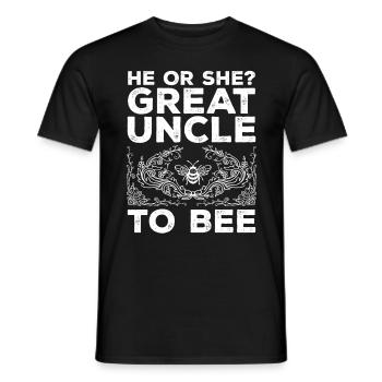 He Or She Great Uncle To Bee Great Uncle - Men's T-Shirt - black - Front - AI Model Male 178 light (178cm)