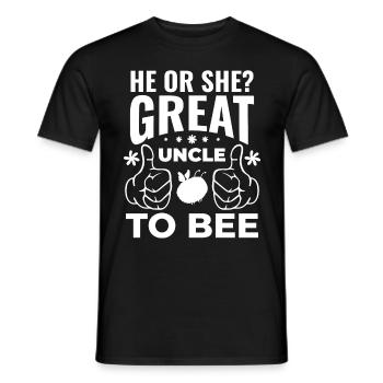 He Or She Great Uncle To Bee Great Uncle - Men's T-Shirt - black - Front - AI Model Male 178 light (178cm)
