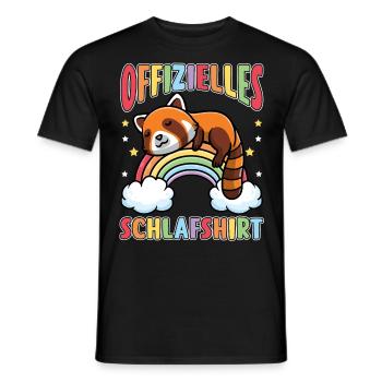 Offizielles Schlafshirt Roter Panda - Männer T-Shirt - Schwarz - Vorne - AI Model Male 178 light (178cm)