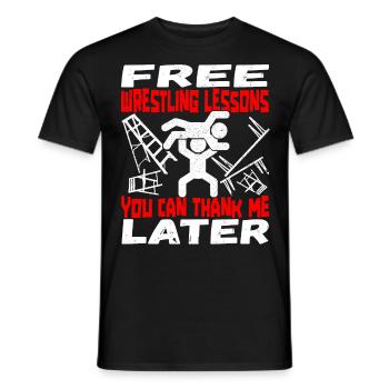 Wrestling Wrestler - Männer T-Shirt - Schwarz - Vorne - AI Model Male 178 light (178cm)