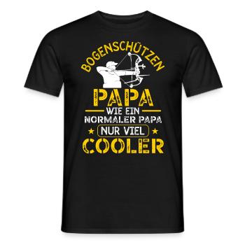 Bogenschützen Papa Bogenschießen - Männer T-Shirt - Schwarz - Vorne - AI Model Male 178 light (178cm)