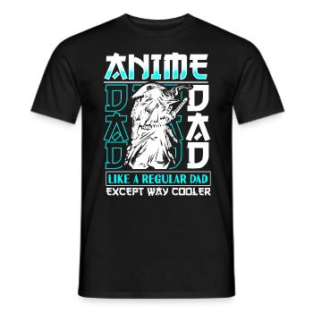 Anime Papa Père Otaku - T-shirt homme - noir - Devant - AI Model Male 178 light (178cm)