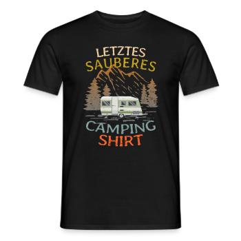 Camping Wohnwagen Camper Dauercamper lustig - Männer T-Shirt - Schwarz - Vorne - AI Model Male 178 light (178cm)