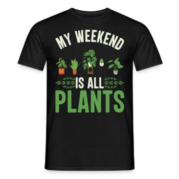 Entspannen und abschalten Blumen pflanzen und ernt - Männer T-Shirt - Schwarz - Vorne - AI Model Male 178 light (178cm)