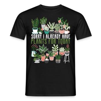 Pot Head Planter Flower Lover succulents Ges - Men's T-Shirt - black - Front - AI Model Male 178 light (178cm)