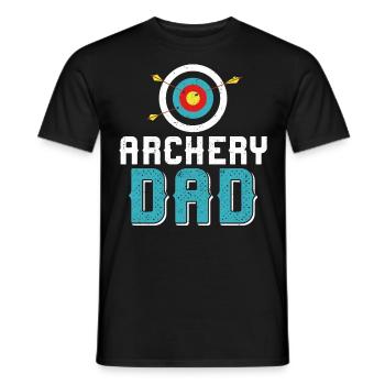 Archery Bow Archer Dad Father - Men's T-Shirt - black - Front - AI Model Male 178 light (178cm)
