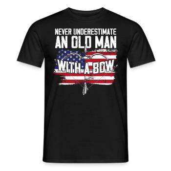 Archery Bow Archer Vintage - Männer T-Shirt - Schwarz - Vorne - AI Model Male 178 light (178cm)