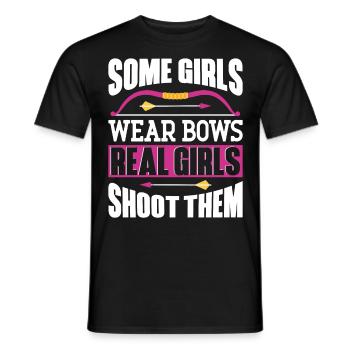 Archery Bow Archer Girl Some Girls - Men's T-Shirt - black - Front - AI Model Male 178 light (178cm)