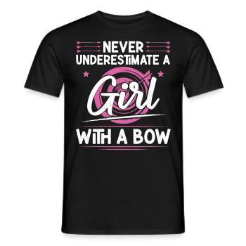 Archery Bow Archer Girl Never - Men's T-Shirt - black - Front - AI Model Male 178 light (178cm)