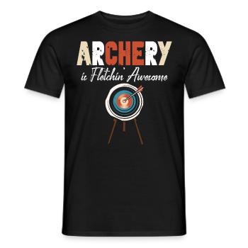 Archery Bow Archer Vintage Target - T-shirt homme - noir - Devant - AI Model Male 178 light (178cm)